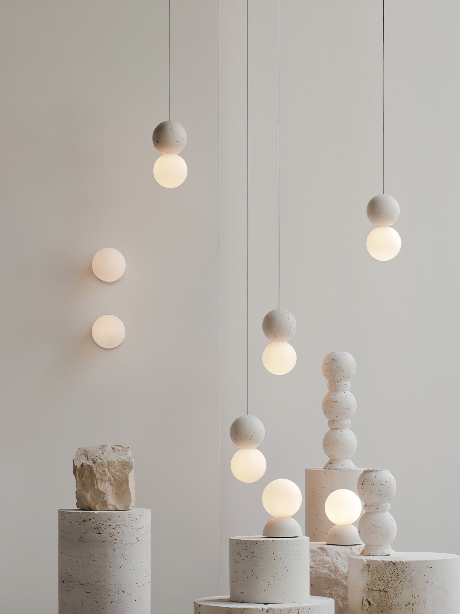Joss Cement Minimalist Pendant Lamp