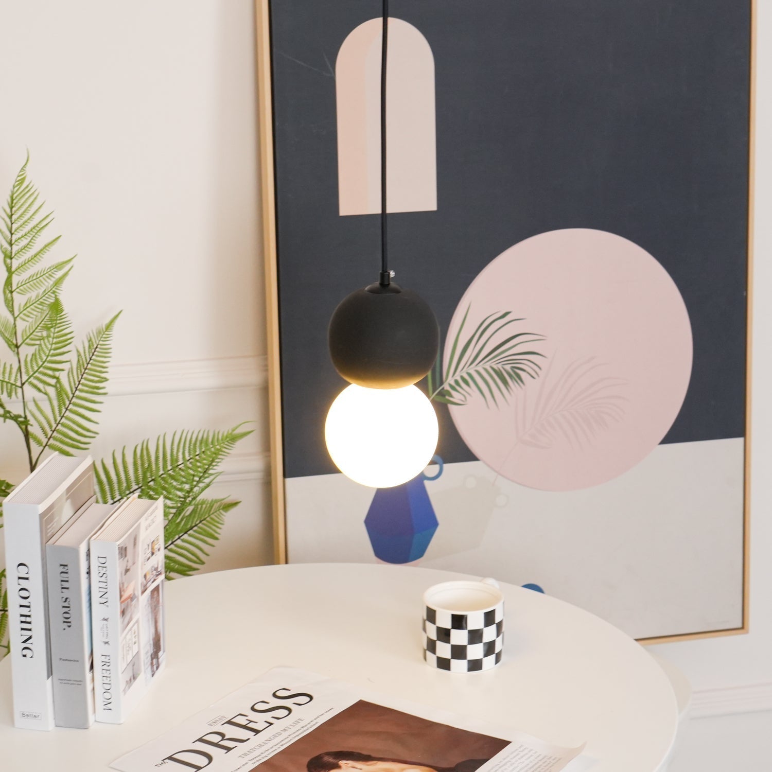 Joss Cement Minimalist Pendant Lamp