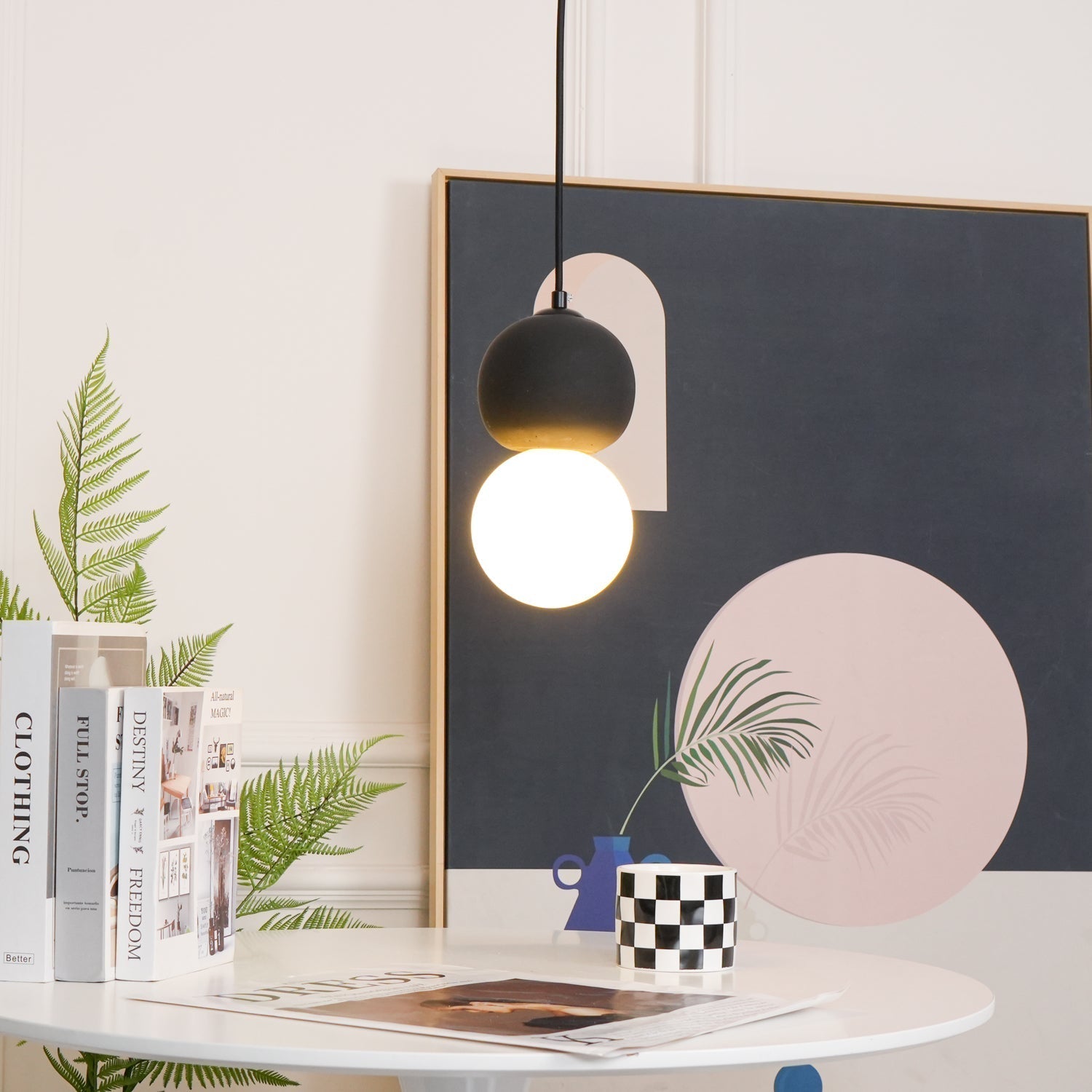 Joss Cement Minimalist Pendant Lamp
