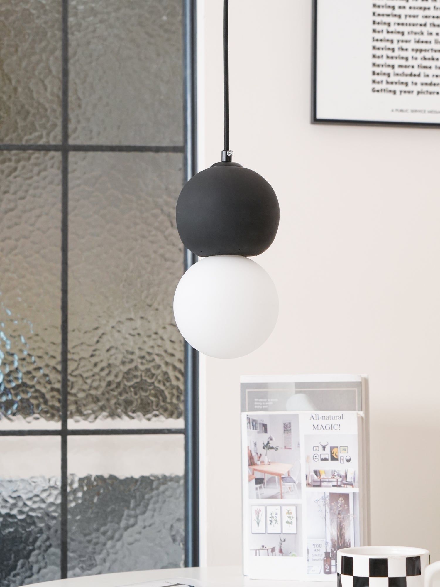 Joss Cement Minimalist Pendant Lamp