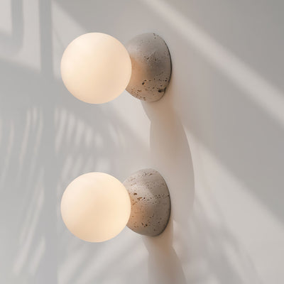 Eirinise Wall Lamp Concrete Opal Glass