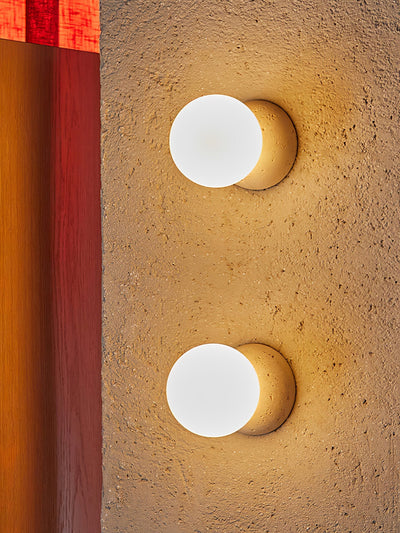 Eirinise Wall Lamp Concrete Opal Glass