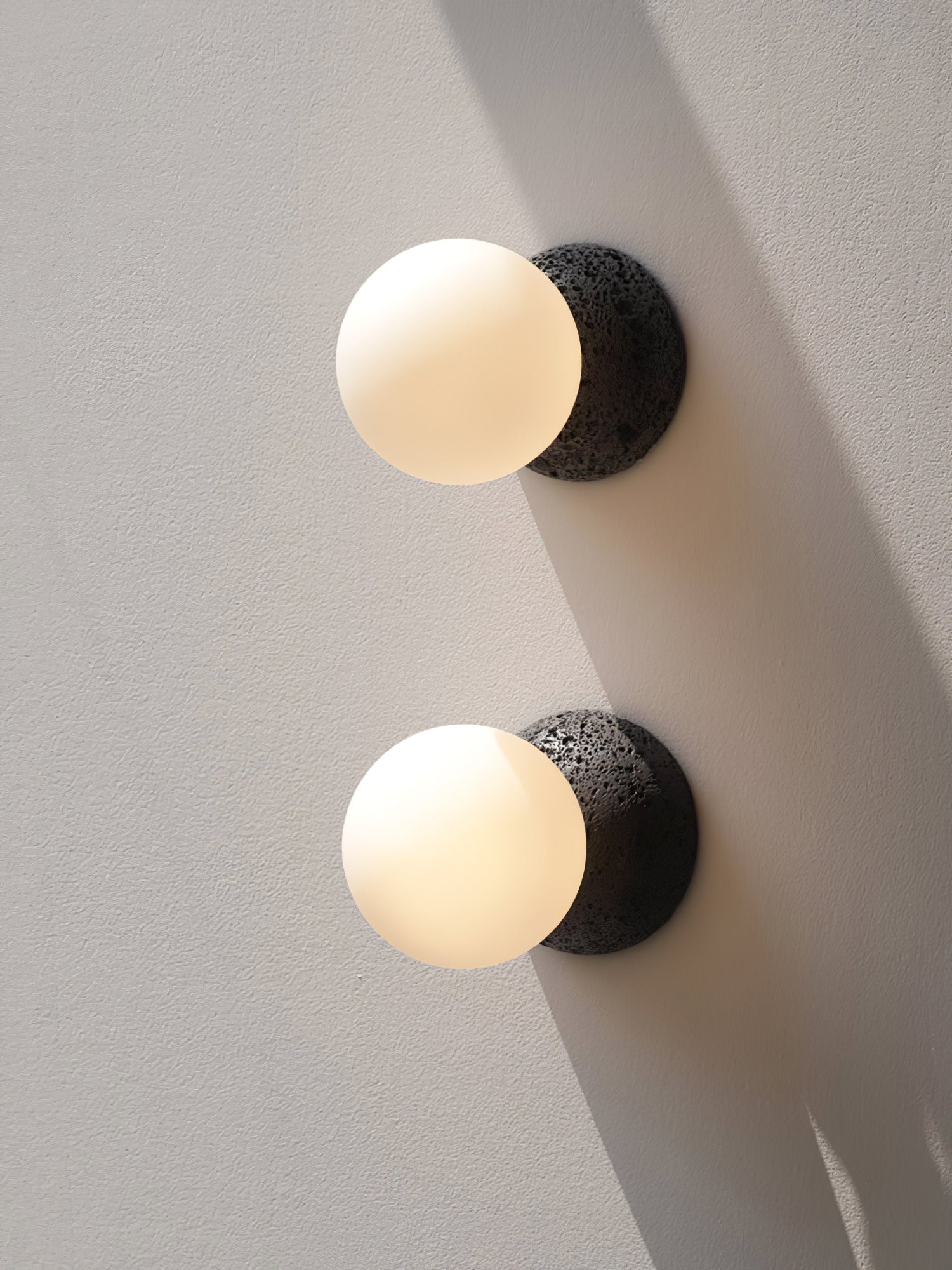 Eirinise Wall Lamp Concrete Opal Glass