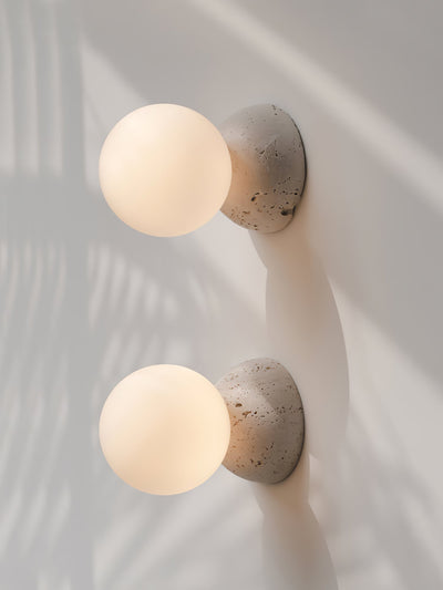 Eirinise Wall Lamp Concrete Opal Glass