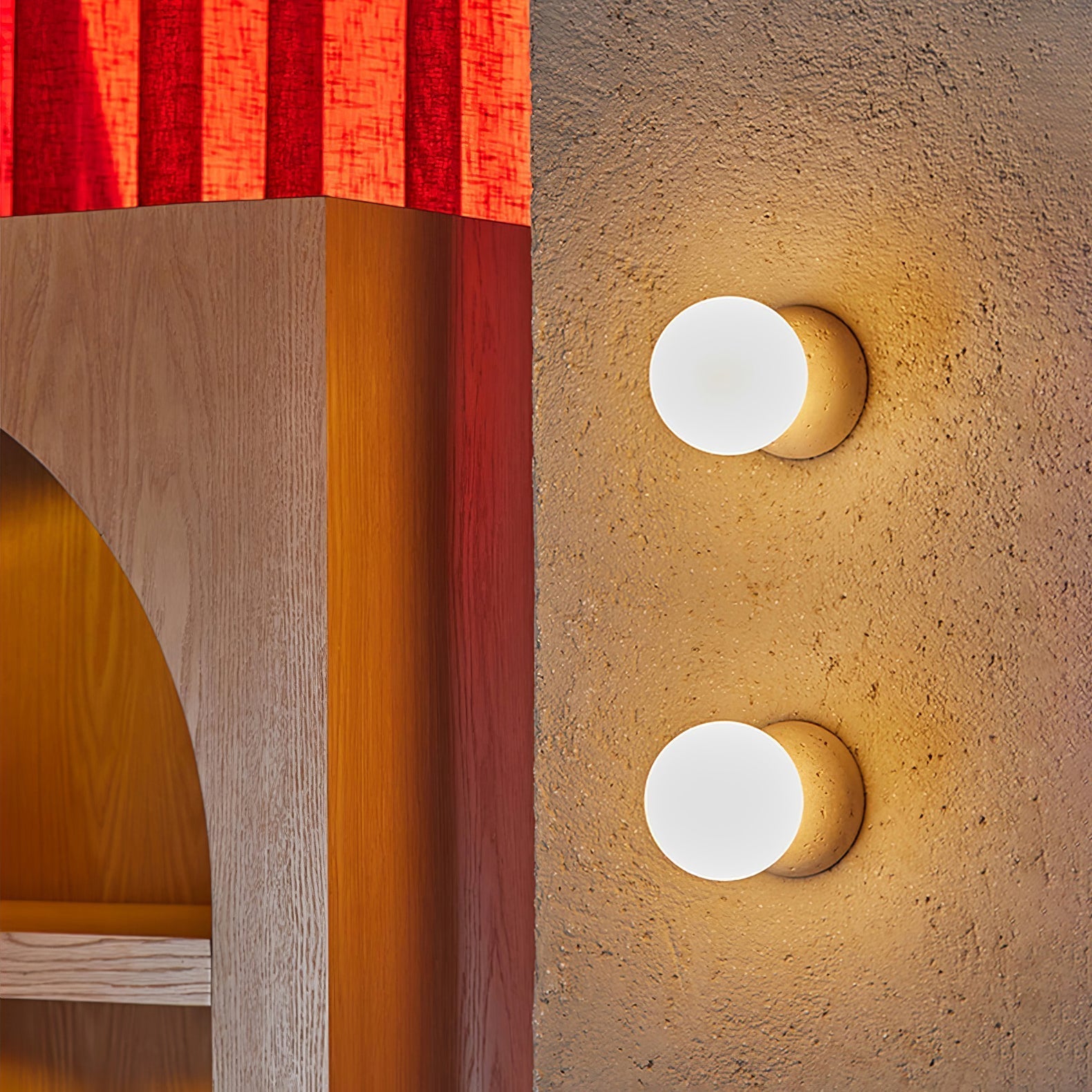 Eirinise Wall Lamp Concrete Opal Glass