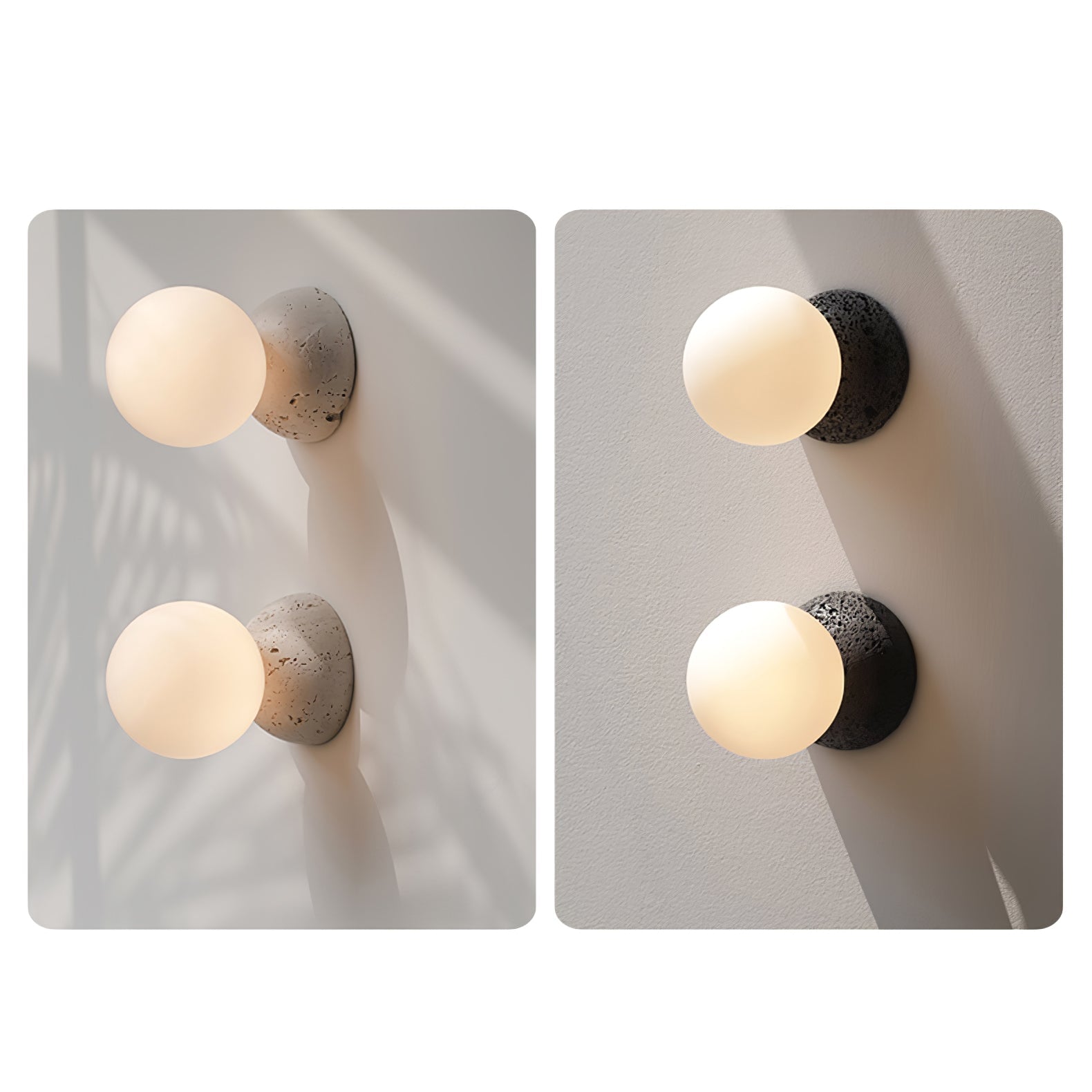 Eirinise Wall Lamp Concrete Opal Glass