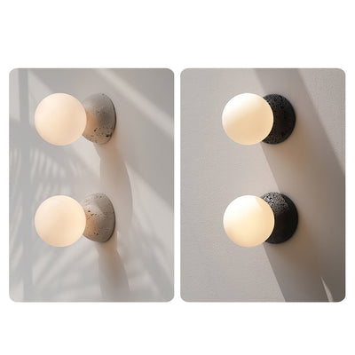 Eirinise Wall Lamp Concrete Opal Glass
