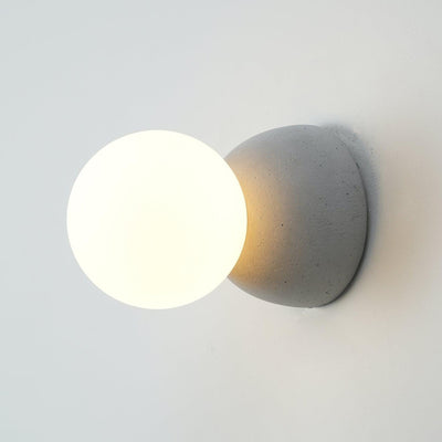 Eirinise Wall Lamp Concrete Opal Glass