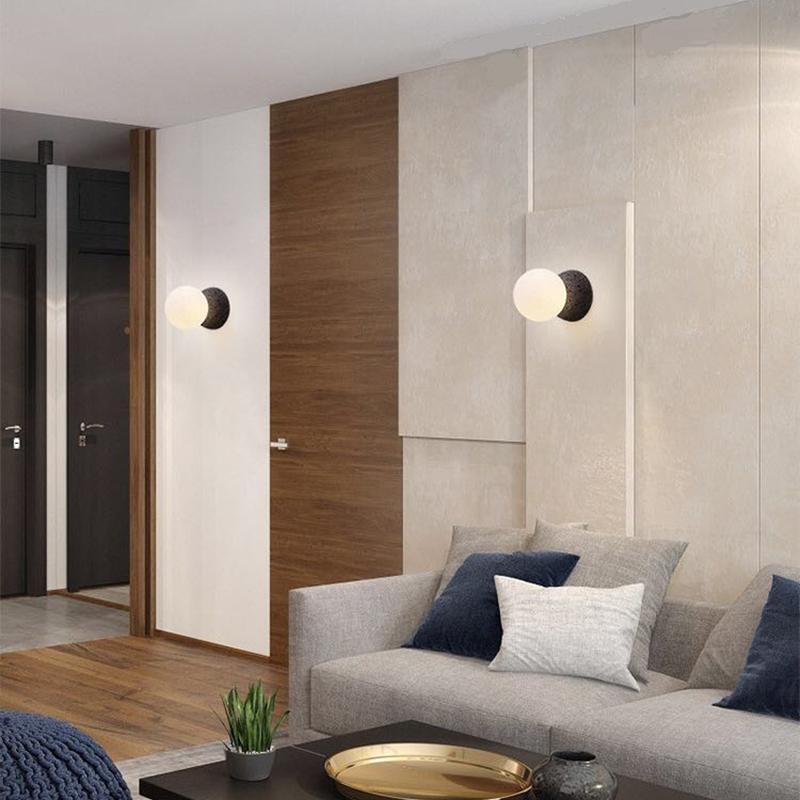 Eirinise Wall Lamp Concrete Opal Glass