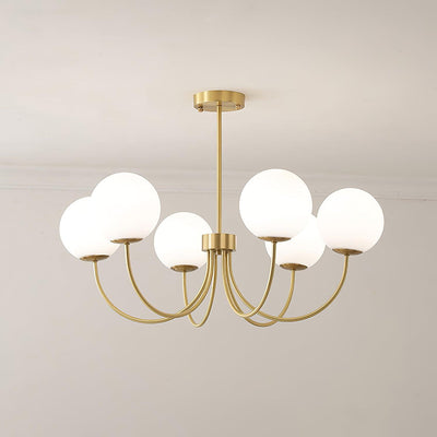 Solalissa Chandelier Orillia Brass Globe Modern