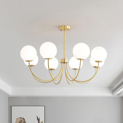 Solalissa Chandelier Orillia Brass Globe Modern