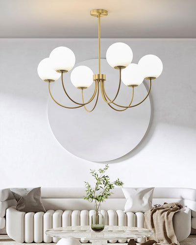 Solalissa Chandelier Orillia Brass Globe Modern