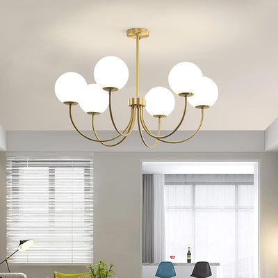Solalissa Chandelier Orillia Brass Globe Modern