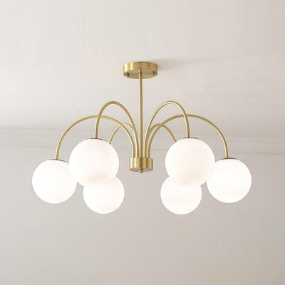 Solalissa Chandelier Orillia Brass Globe Modern