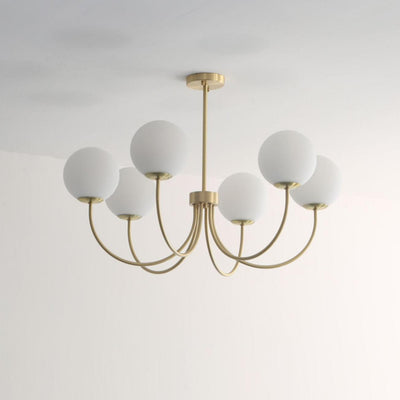 Solalissa Chandelier Orillia Brass Globe Modern