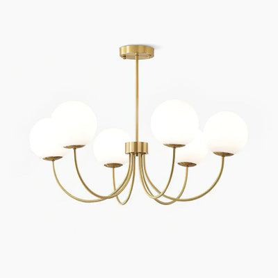Solalissa Chandelier Orillia Brass Globe Modern