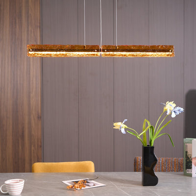 Avnorira Modern Minimalist Linear Island Glass Pendant Lamp