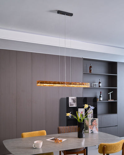 Avnorira Modern Minimalist Linear Island Glass Pendant Lamp