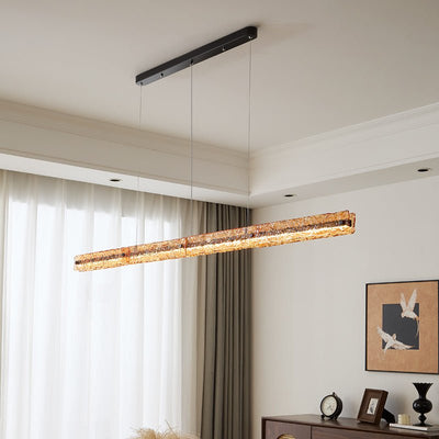 Avnorira Modern Minimalist Linear Island Glass Pendant Lamp