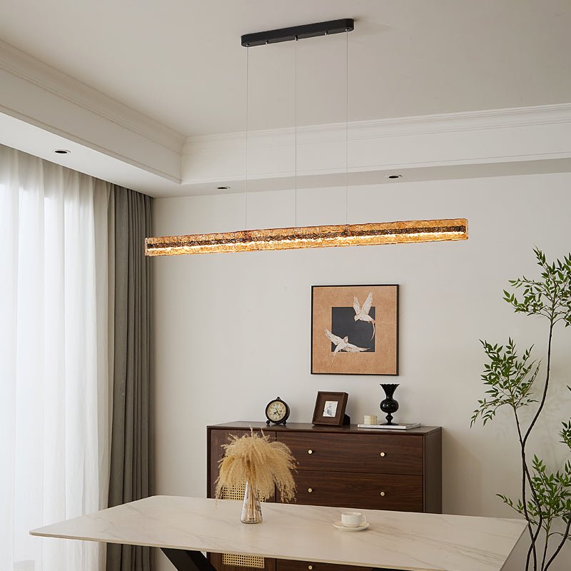 Avnorira Modern Minimalist Linear Island Glass Pendant Lamp