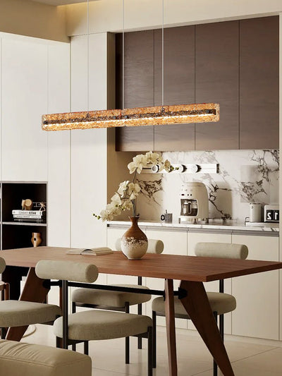 Avnorira Modern Minimalist Linear Island Glass Pendant Lamp