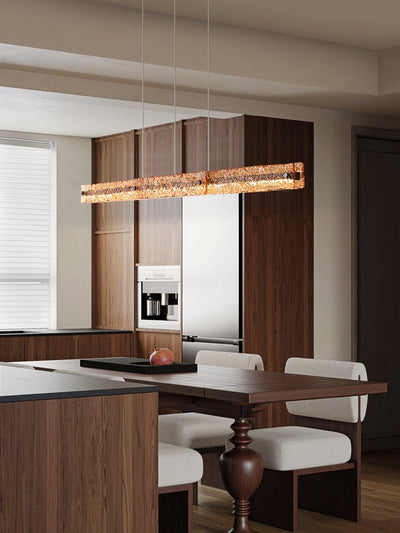 Avnorira Modern Minimalist Linear Island Glass Pendant Lamp