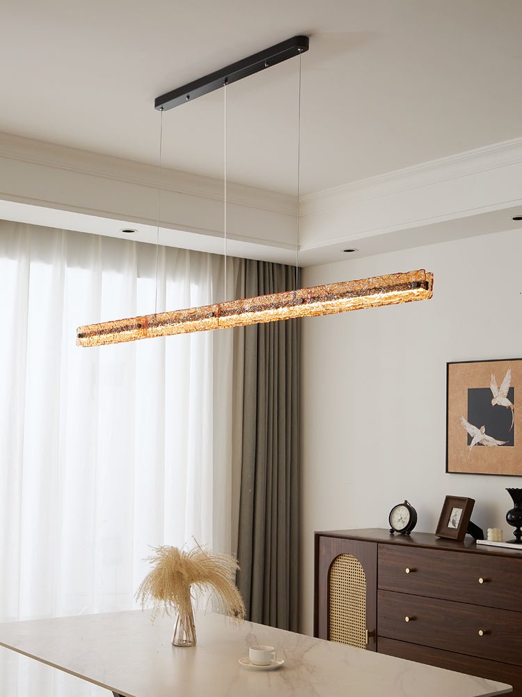 Avnorira Modern Minimalist Linear Island Glass Pendant Lamp