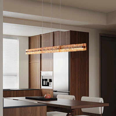 Avnorira Modern Minimalist Linear Island Glass Pendant Lamp