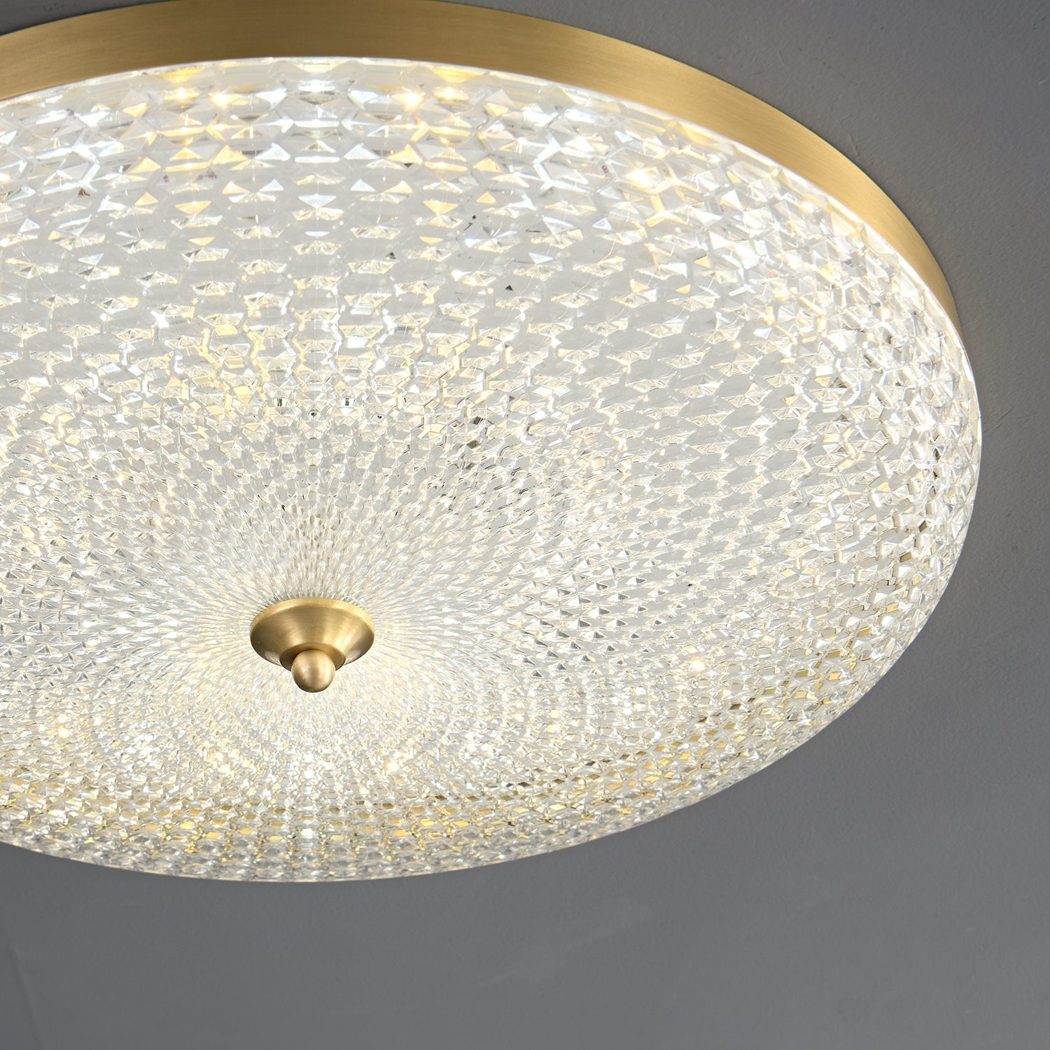 Orlena Modern Minimalist Brass Acrylic Ceiling Lamp