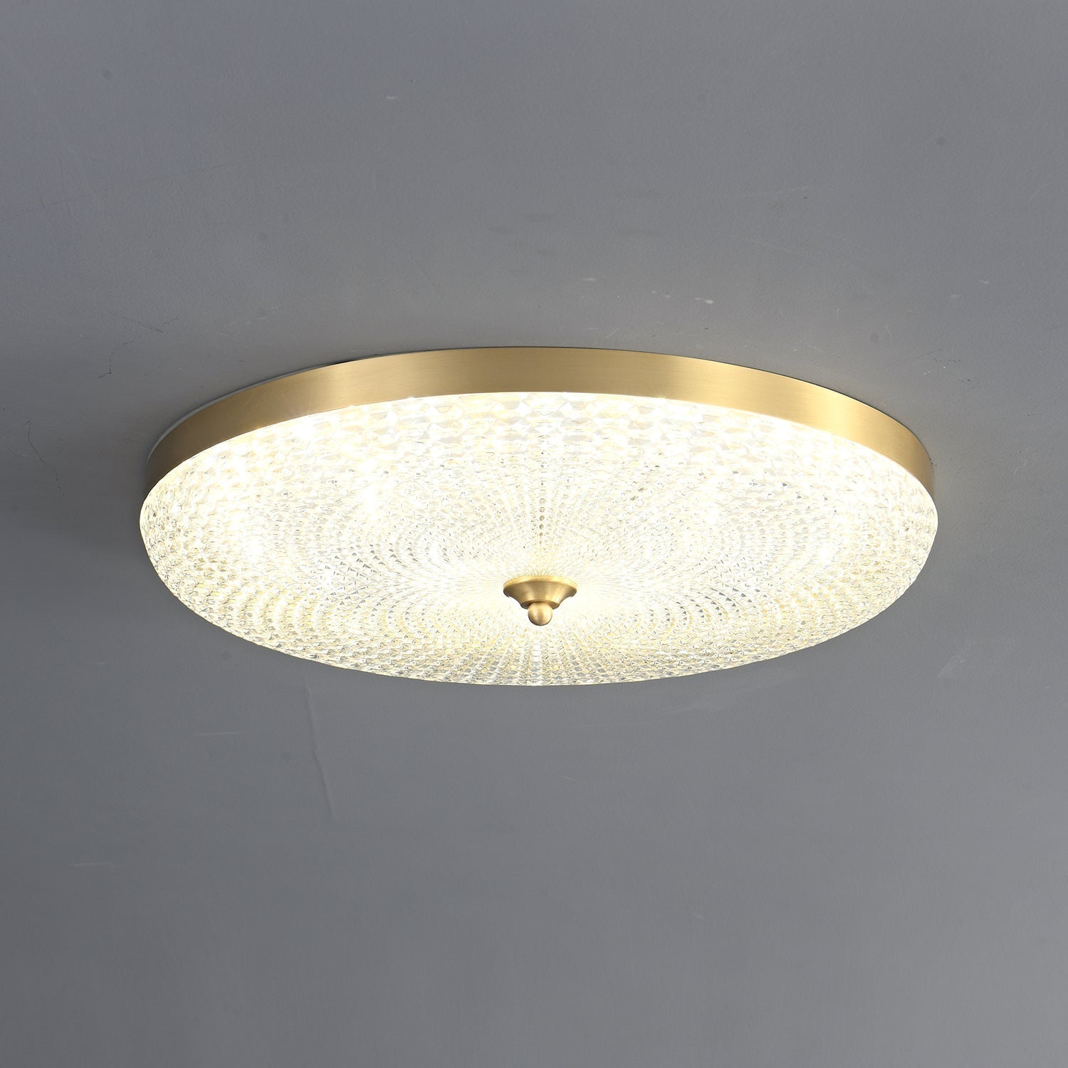 Orlena Modern Minimalist Brass Acrylic Ceiling Lamp
