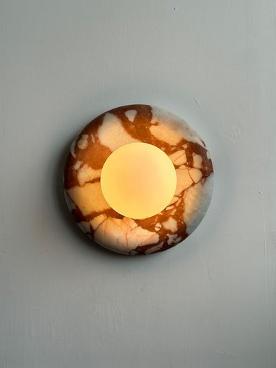 Westley Red Marble Indoor Wall Light
