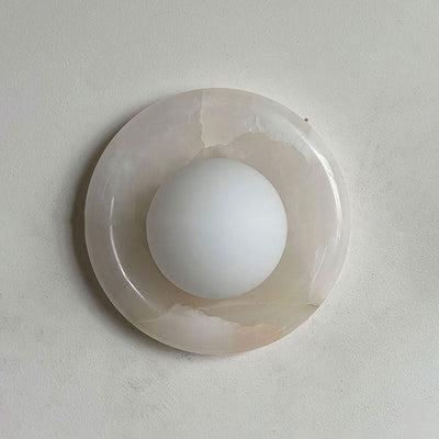 Aursilos Premium Nordic Art White Jade Glass Sconce Wall Lamp - Neutral Decor