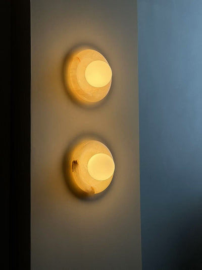 Aursilos Premium Nordic Art White Jade Glass Sconce Wall Lamp - Neutral Decor