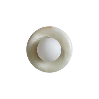 Aursilos Premium Nordic Art White Jade Glass Sconce Wall Lamp - Neutral Decor