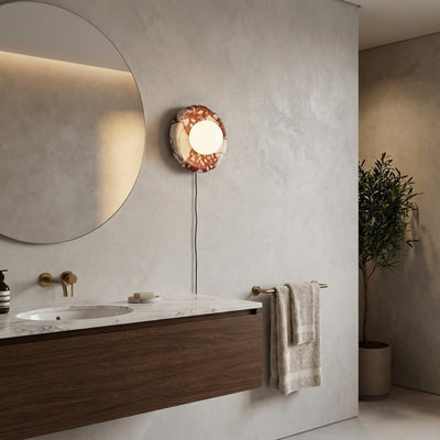 Vantheori Red Marble Plug-in Sconce