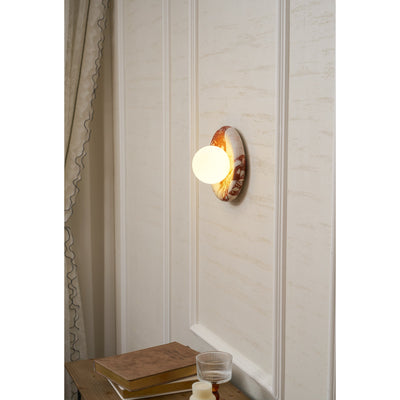 Westley Red Marble Indoor Wall Light