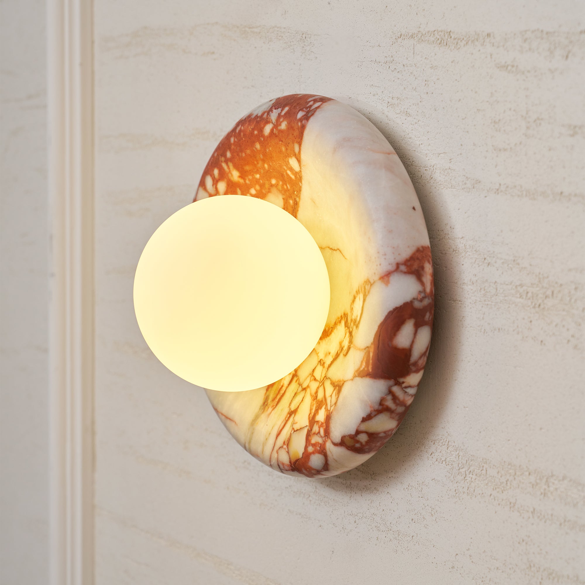 Westley Red Marble Indoor Wall Light