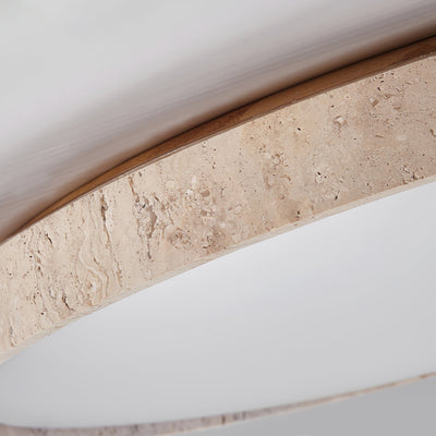 Kathy  Travertine Round Ceiling Light