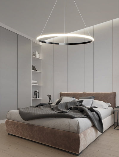 Efrion Modern Minimalist Rings Brass Plastic Chandelier