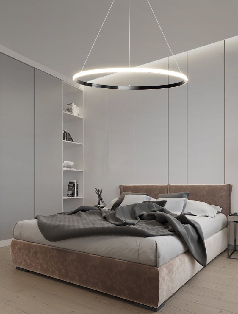 Efrion Modern Minimalist Rings Brass Plastic Chandelier
