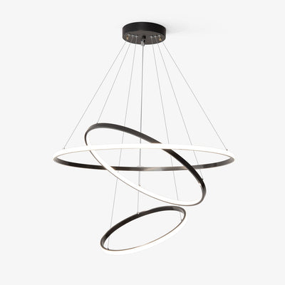Efrion Modern Minimalist Rings Brass Plastic Chandelier