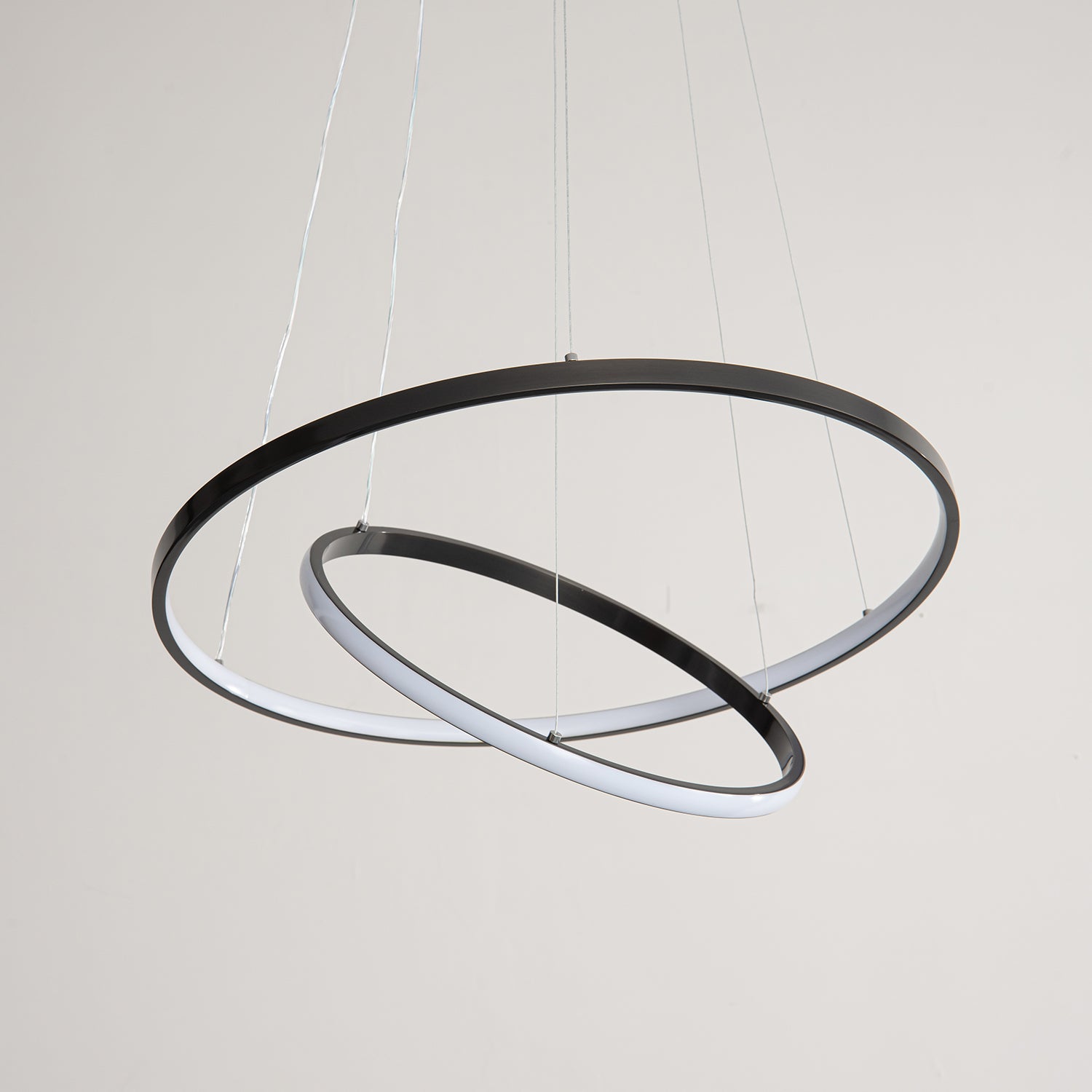 Efrion Modern Minimalist Rings Brass Plastic Chandelier