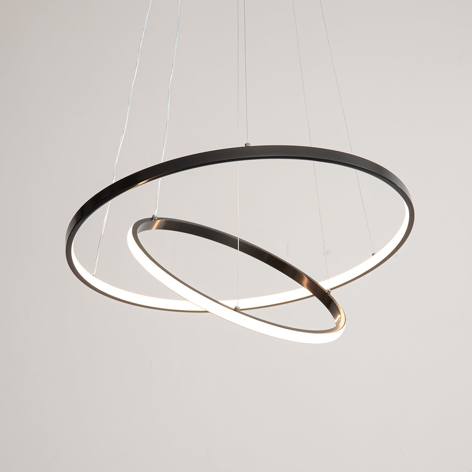 Efrion Modern Minimalist Rings Brass Plastic Chandelier