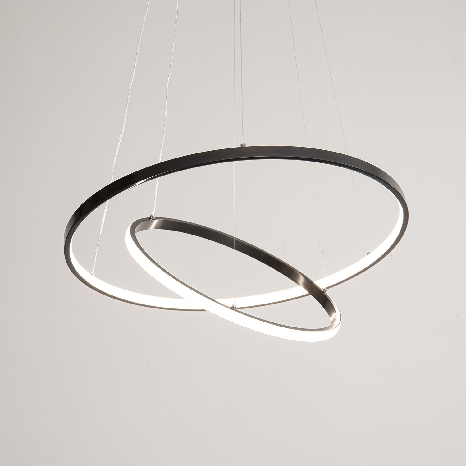 Efrion Modern Minimalist Rings Brass Plastic Chandelier
