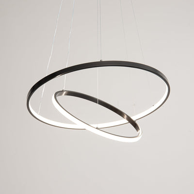 Efrion Modern Minimalist Rings Brass Plastic Chandelier