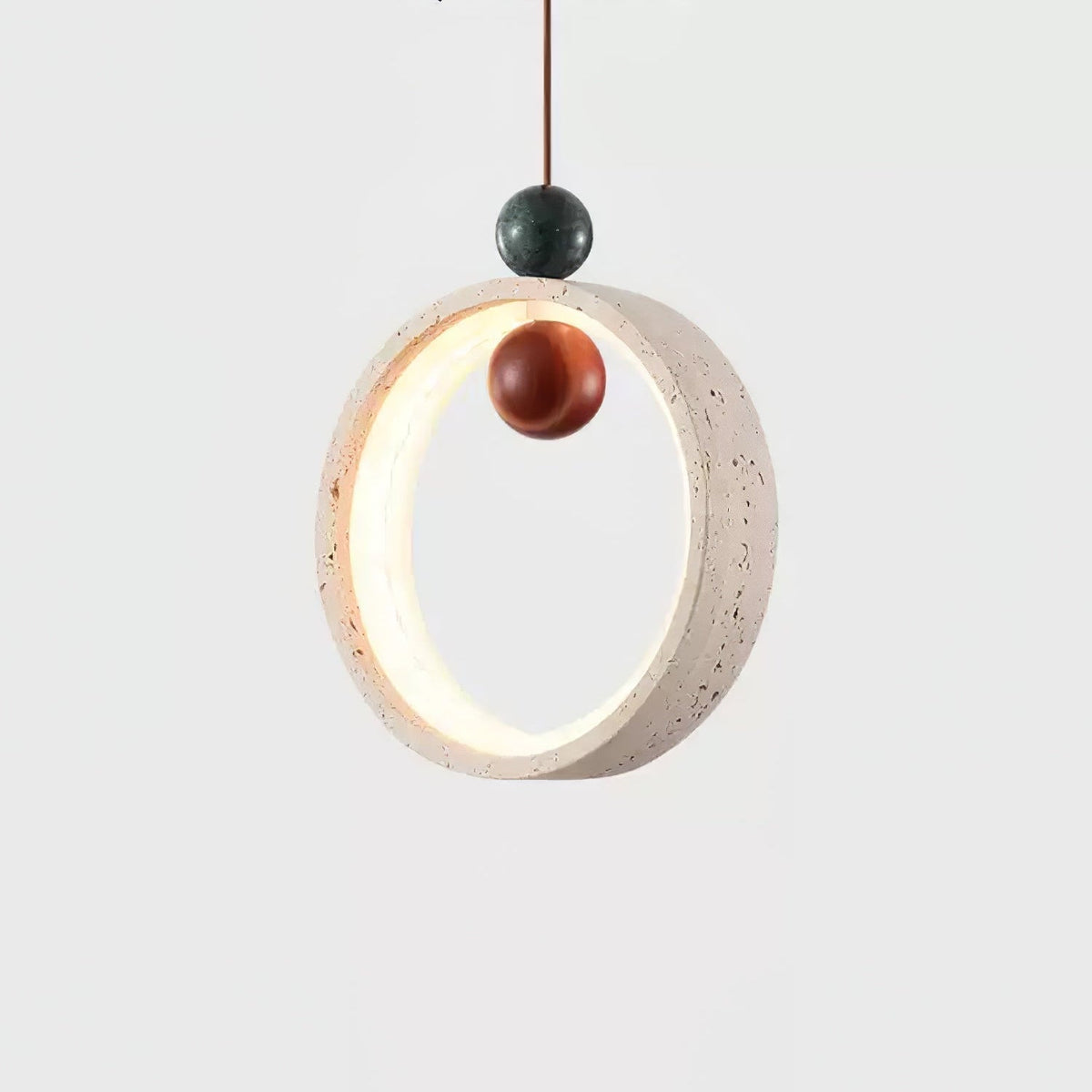 Vovinyra Circular Travertine Pendant Light