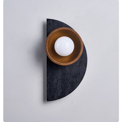 Luca Artistic Wood Travertine Wall Lamp
