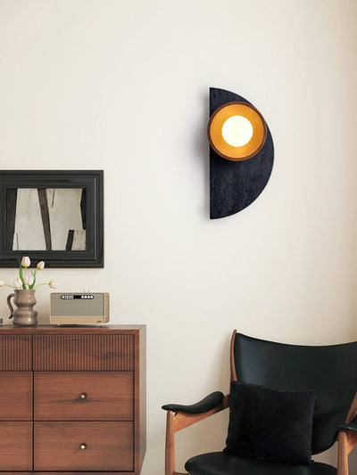 Luca Artistic Wood Travertine Wall Lamp