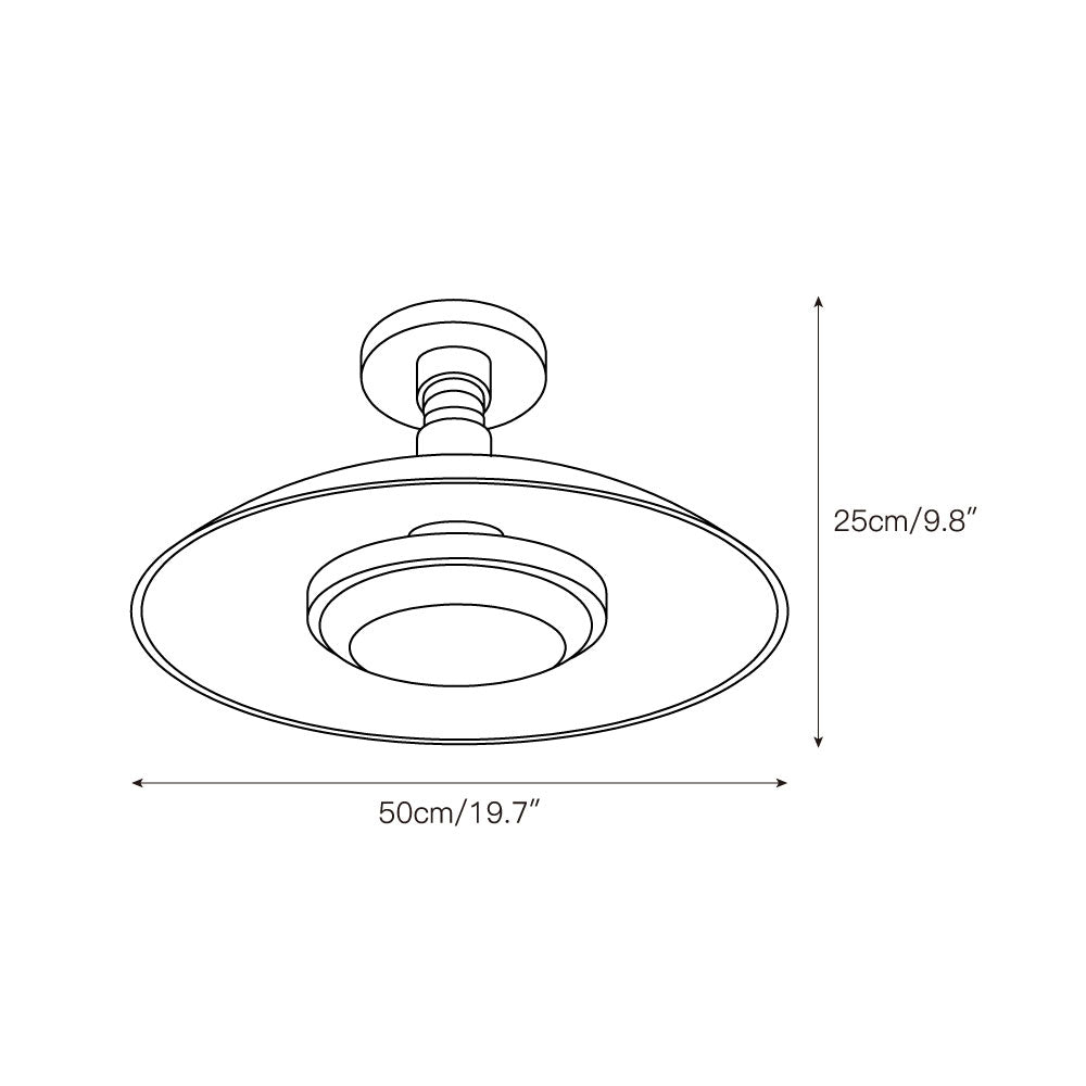 Evergrove Pot Lid Style Flat Panel Flush Mount Ceiling Light