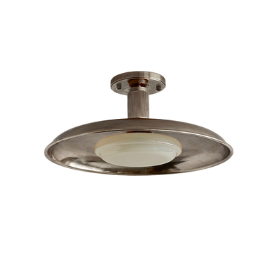 Evergrove Pot Lid Style Flat Panel Flush Mount Ceiling Light